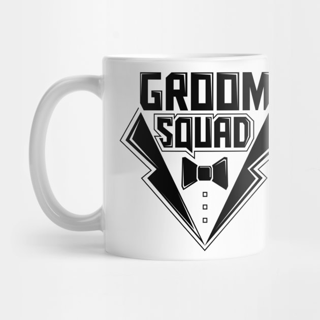 Groom Squad Bachelor Party for Groomsmen Black Text by ghsp